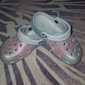Kids Glitter Clogs - Pink and Blue